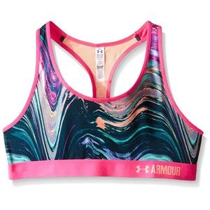 girls heatgear under armor printed sports bra